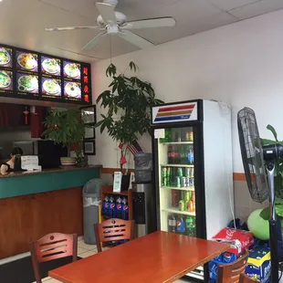 a table and chairs