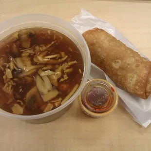 Hot and Sour Soup, Egg Roll