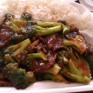 Beef and Broccoli Lunch Special.  Truly enough for two meals!