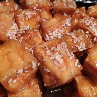 Vegan sesame tofu. $9.95! Very tasty.