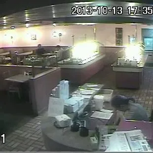 the inside of a fast food restaurant
