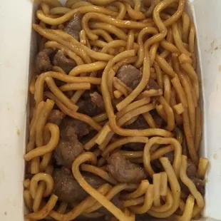 Beef Lo Mein sans veggies