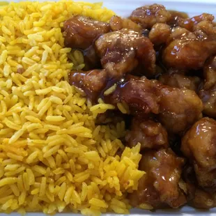 Honey Chicken and Fried Rice sans veggies