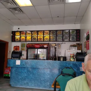 Front area and menu.
