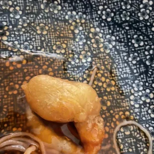 Shrimp. Ordered pork.