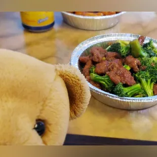 Beef with Broccoli #hotwok #hiddengem #noho #chinesefood #mortimerthebear #everywherebear