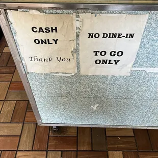 Cash only