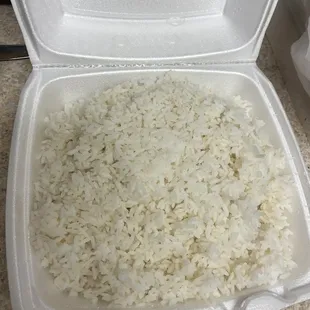 White rice came with our entrees