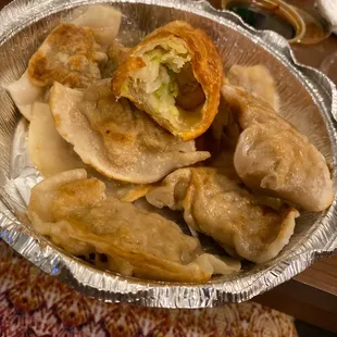 Fried dumplings and shrimp eggroll
