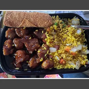 General Tso's combo meal.