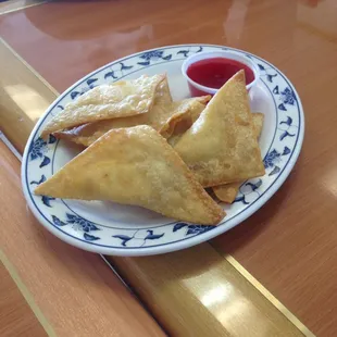 Crab Rangoon. An order of 8.