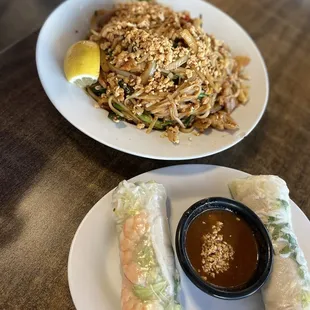 Spring Rolls and Pad Thai