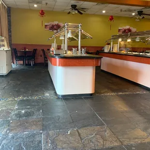 the inside of a restaurant