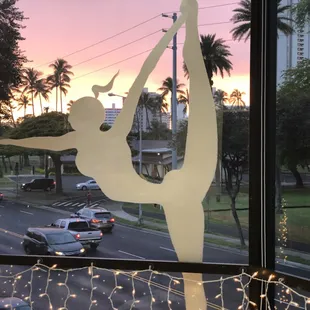 Beautiful sunsets can be seen at the 4:45pm class