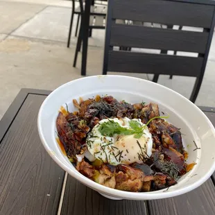 Pork and rice bowl