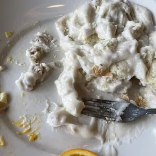 1/2 Biscuit &amp; Sausage gravy- only 3 tiny pieces of sausage