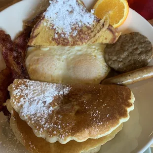 Hungry boy Pancake French Toast Sausage Link Bacon Eggs