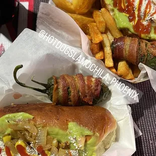 2 Sinaloa style hotdogs