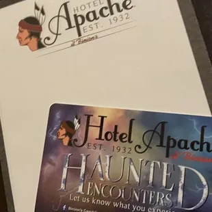 A Notepad and Key. Apache style keyboard