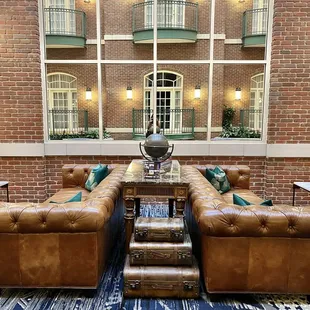 Lobby with leather couches