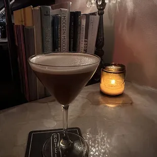 Espresso Martini (I get without the orange zest)