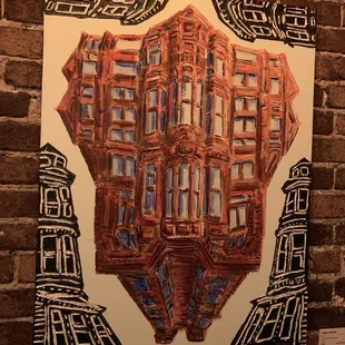 Wow! Pretty art by Alvar Jacomet Victorian homes pretty. Closing art show 2/28/2025