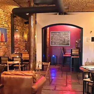 Tiny bar area in back