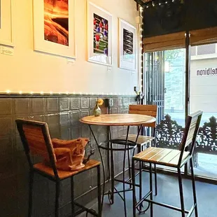 Plenty of bistro chairs/tables