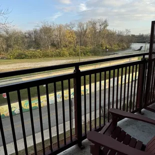 A view from our third floor room overlooking the river.