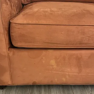 Close up of the suspicious stains
