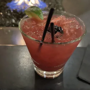 a cocktail in a glass