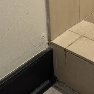 Looks like a Motel 6 bathroom
