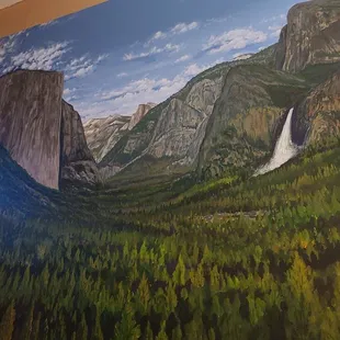 Mural painting in Miners Cabin