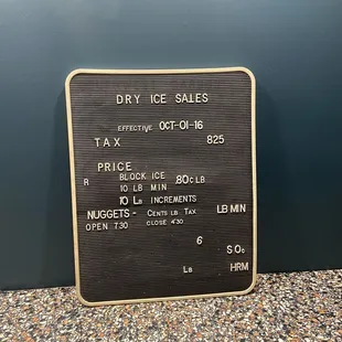 Old sign from hot ice business