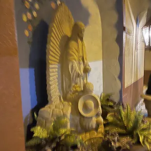 Madonna outside main entrance