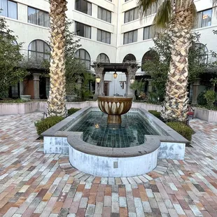 Garden Fountains trickling softly