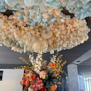 Very cool chandelier in the lounge / restaurant area