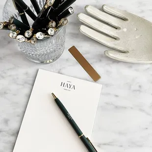 Nicely branded materials in the room