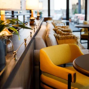 Indoor seating in The Cannon Ball Lounge