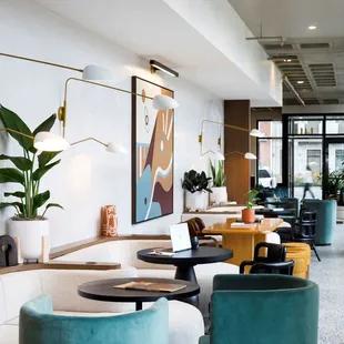 Our lobby is the perfect space to sip a cup of coffee or have a working lunch