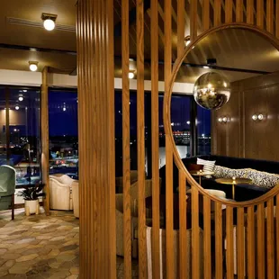 Take in night views of the city at The Cannon Ball Lounge