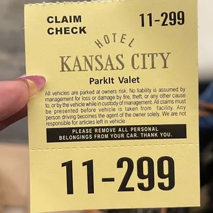 Hey management...you didn't mention parking tickets from illegal valet parking