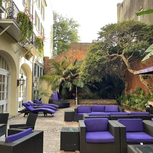 Courtyard lounge area and small plunge pool May 2022