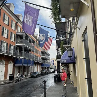 1/2 block off Bourbon  Street perfect location where moose of street isn&apos;t in hotel but you are close to action
