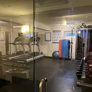Small but functional gym area