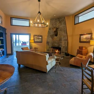 Fire going because it's the high plains desert... chilly