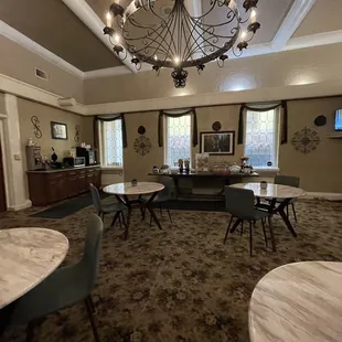 Dining area where breakfast is