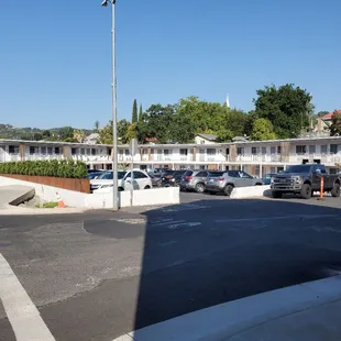 Lumberjack Hotel parking lot