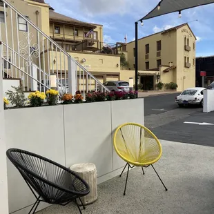 One of the exterior seating areas.