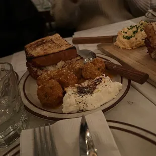 a plate of food on a table